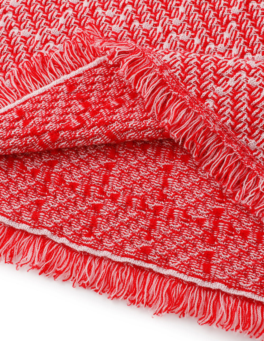 MARYLING Sweet Pink Plaid Knitted Skirt