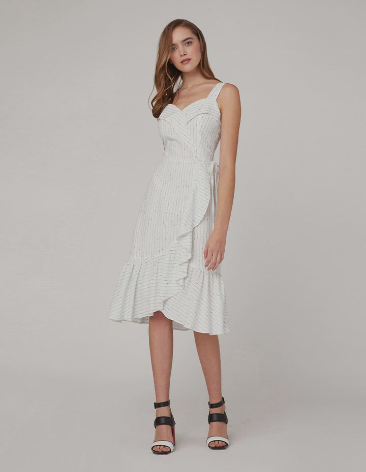 MARYLING Striped dress ruffle dress