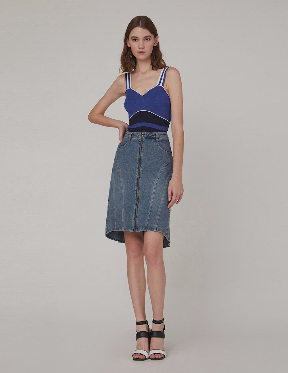 MARYLING metal zipper skirt