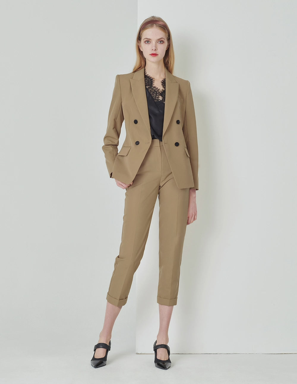 MARYLING Flip Collar Double-Breasted Suit