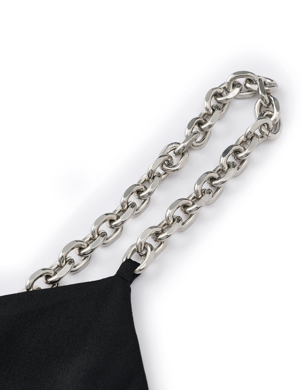 MARYLING Black asymmetric chain evening dress