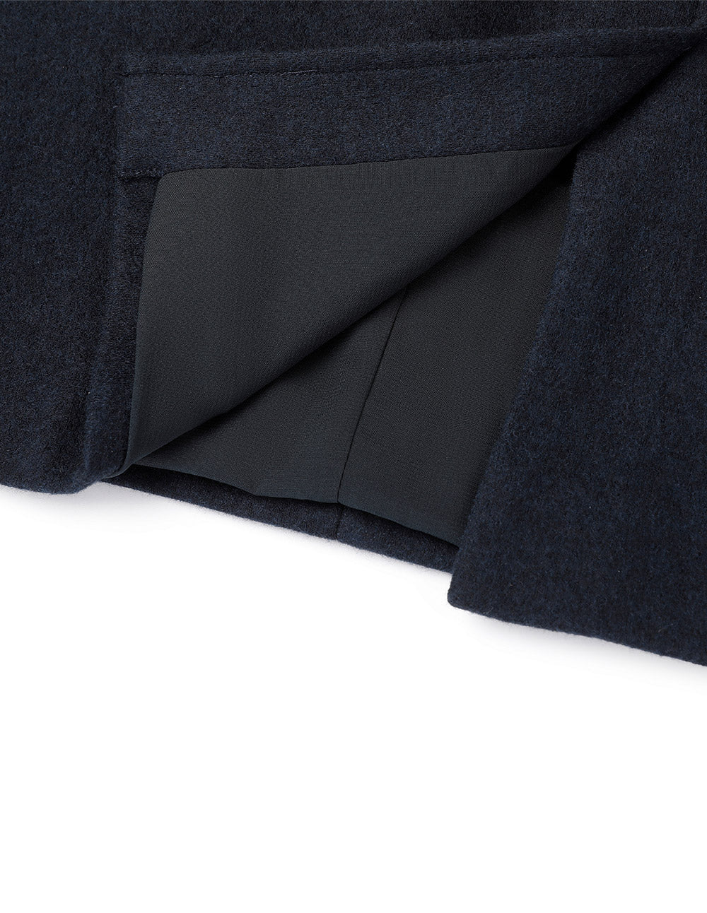 MARYLING midnight blue V-neck hollow shift knit dress