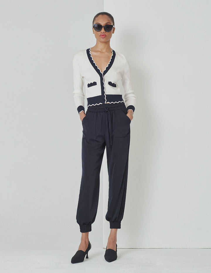 MARYLING Midnight Blue Loose-Fit Jogging Pants