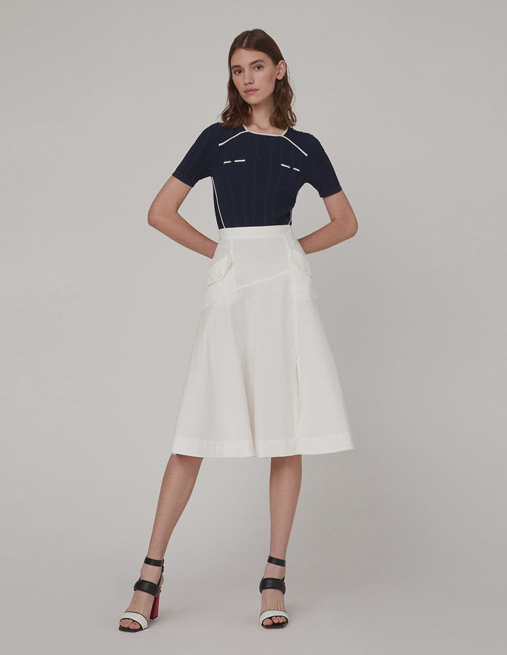 MARYLING Off-white tencel denim skirt